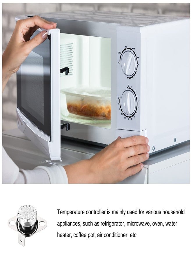 Rebower KSD301 Thermostat 100C NO Temperature Thermal Control Switch, [for Microwave Oven Refrigerators] - Normally Open/90C Angle/5pcs - Image 3